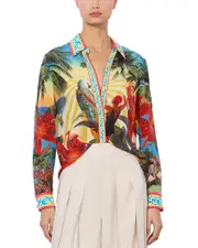 Alice and Olivia Willa Silk Shirt