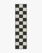 75' x 305' | Machine Washable Runner Rug | Kid & Pet Friendly | Indoor Rug | Jaque Checkered Black Flatwoven Rug | Ruggable