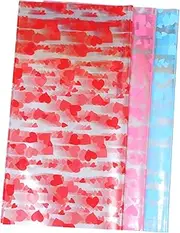 Abaodam Heart Pattern Flower Wraps Wrapping Paper Roll for Decorative Wrappers