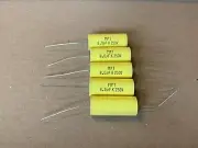 5 New 8 uF 250V Supertech MPT Film Audio Signal Crossover Capacitors 8.0 (Qty)