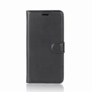Flip Litchi Pattern PU Leather Wallet Card Slot Stand Case For DOOGEE MIX 2 BLACK COLOR