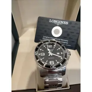 美錶9.9成新！ 浪琴黑水鬼LONGINES SPORT 深海征服者 水鬼系列潛水300米 精鋼防刮潛水錶-黑44mm