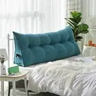 Cushion Twin Queen King Velvet Wedge Backrest Bed Sofa Reading Triangular Pillow