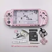 New Replacement PSP 2000 Console Full Housing Shell Cover Case with Buttons Screws Set -Pink