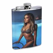 Moroccan Pin Up Girls D16 Flask 8oz Stainless Steel Hip Drinking Whiskey