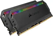 Corsair Dominator Platinum RGB 32GB (2x16GB) DDR4 3600MHz C18 XMP 2.0 Black Desktop PC Gaming Memory ~CMT32GX4M2D3600C18
