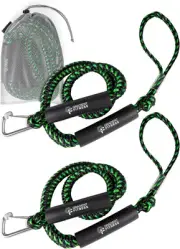 Bungee Dock Line (6' - 2 Pack) | Marine Rope Boat Lines Make Docking & Boarding
