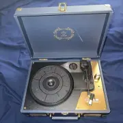 Luker AT-1S Blue Portable Record Player Suitcase Bluetooth Turntable For Vinyl