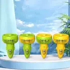 Portable Handheld Fan Hanging Neck Fan Green And Yellow Color Scheme