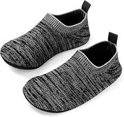 [HOTUT] Kids Slipper Socks Antislip Knit Sock Slippers, Toddler Slipper Socks with Rubber Sole, Non-Slip Lightweight Cozy Home Socks Shoes, Boys Girls Slippers, Indoor Outdoor Children Slippers