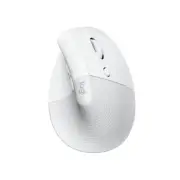 Logitech Lift Vertical Ergonomic Mouse - Off White, Wireless, BT, Quiet clicks