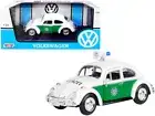 Motormax 79588 1966 Volkswagen Beetle German Police Car 1/24 Diecast Model Car