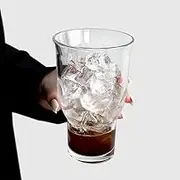 Set of 6 Tulip Style Pint Glasses,18oz Premium Beer Glass Thickened Tumbler, Large Cpacity, Stackable Design, Also Ideal for Water, Iced Coffee, Juice, Milk Tea, Men‘s Gift