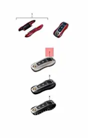Genuine PORSCHE Key Leather colour/marsala red 9710449308M8