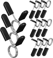 Happyyami 12 Pcs Buckle Weight Clamps Dumbbell Barbell Collars Clamps Gym Bar Clip Weight Bars Clamps Clips Lock Barbell Clips Standard Barbell Clips Stainless Steel Spring Lock Clip