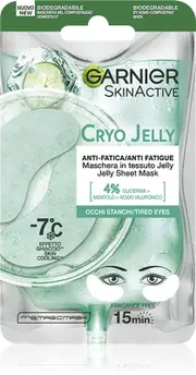Garnier skin active face mask in cryo gel eye fabric