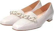 Bridget Birkin(ブリジットバーキン) 521617 Women's Combination Chain Loafer, White Combination, 23.0 cm