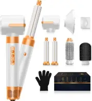 7-in-1 Hair Dryer Brush with Auto Curler, Ionic Tech, 110,000 RPM Motor