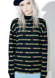 [MadeMe] x X-Girl Navy Turtle Neck Sweater