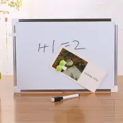 Basics Dual Sided Magnetic Dry Erase Board with 1 Pen and 2 Magnetic Clasps