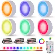 Puck Lights with Remote, Wireless LED Puck Lights Battery Operated, 13 RGB Color
