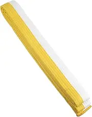 [BNREOZA] 1 Piece Judo Karate Belt, Martial Arts, Judo Cotton Taekwondo Belt, Professional Karate Hapkido Belt, Martial Arts Belt, 260 cm, White Yellow