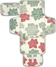 Reusable Washable Changing pad with Tissue Pocket Waterproof Pads for Baby Lightweight & Foldable Changing Station