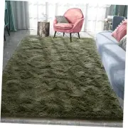 Ultra Soft Fluffy Rug for Living Room Bedroom, 5x8 Feet 5 x 8 Feet Olive Green