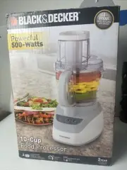 BLACK & DECKER Power Pro Wide-Mouth Food Processor White 10 Cup FP2500