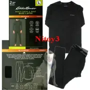 Eddie Bauer Heat Control Midweight Long Shirt/Pants Base Layer Set Men Large