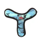 Tuffy Ultimate Boomerang Interactive Play Dog Squeaker Toy Camo Blue