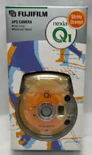 Fujifilm Nexia Q1 Point & Shoot 22mm FILM CAMERA Auto Focus Shiny Orange NIP