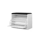 Shoe Cabinet Bench Storage Rack Organiser Drawer White 15 Pairs