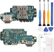 for Samsung Galaxy S23 Ultra USB Type-C Charging Port Flex Cable Replacement with Tools - Compatible with SM-S918 All Models (Dock Connector Board Repair Kit)
