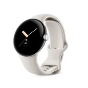Google Pixel Watch (4G LTE/Wi-Fi) Silver case white band-Excellent(Refurbished