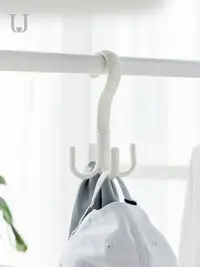 在飛比找樂天市場購物網優惠-佐敦朱迪日式簡約360度可旋轉掛鉤 衣柜多功能包包領帶掛鉤掛
