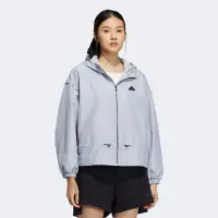 在飛比找Yahoo奇摩購物中心優惠-adidas 外套 女款 連帽運動外套 風衣外套 亞規 TE