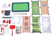 6 in 1 Multi Game Table Set, Basketball Football Table Tennis Billiards Ice Hockey Combo Game Set with Accessories, Enhance Physical Abilities, Parent Child Interactions