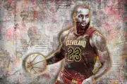 Lebron James Poster 3, Lebron James Gift, Lebron James Colorful Layered Tribute