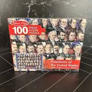 Melissa & Doug Presidents Of The US 100 Piece Floor Jigsaw Puzzle New & Sealed