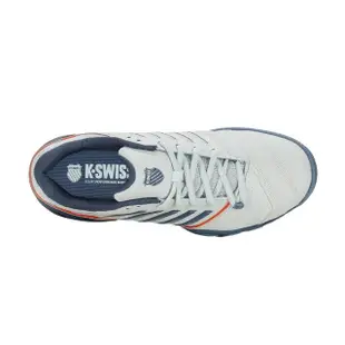 【K-SWISS】輕量進階網球鞋 Bigshot Light 4-男-灰白/藍/橘(06989-484)