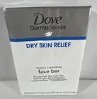 Dove Derma Series Dry Skin Relief Gentle Cleansing Face Bar Soap 2 Bar Pack