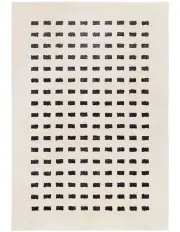[LOOPSIE] Taber Rectangles Washable Rug in Cream/Black