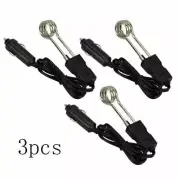 3* Car Immersion Heater 12V Tea Coffee Kettle Travel Camp Stainless Steel DE K6H