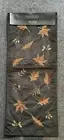 Rachel Zoe Black Velvet With Metallic Thread Fall Leaves Table Runner 14x72” NWT