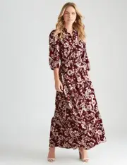 Table Eight 3/4 sleeve floral print midi Dress RRP $129 new (8)