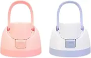 2pcs Replacement Cap for Owala Freesip, BPA-Free Lid for 16oz 24oz 32oz 40oz Bottles (Pink+Light Blue)