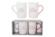 Mr and Mrs Mugs Set Wedding Gifts for the Bride Groom Coffee Cups