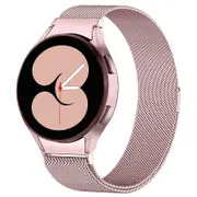 Samsung Galaxy Watch 42mm Replacement Wristband, Adjustable Stainless Steel Milanese Band Strap For Women Men Unisex (Rose Pink)