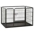 Puppy Playpen Steel Exercise Kennel Crate Fence 93x63x61cm/125x80x70cm vidaXL